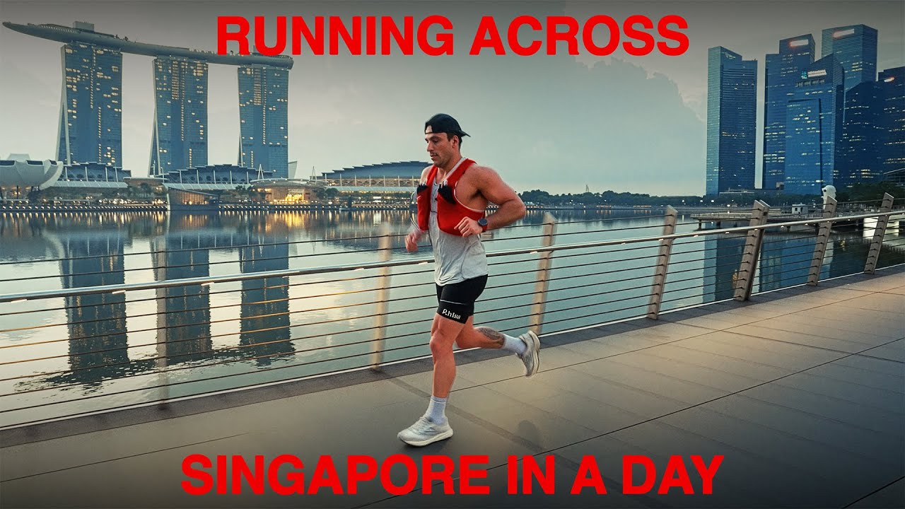 Running 54km across Singapore in under 6 hours.