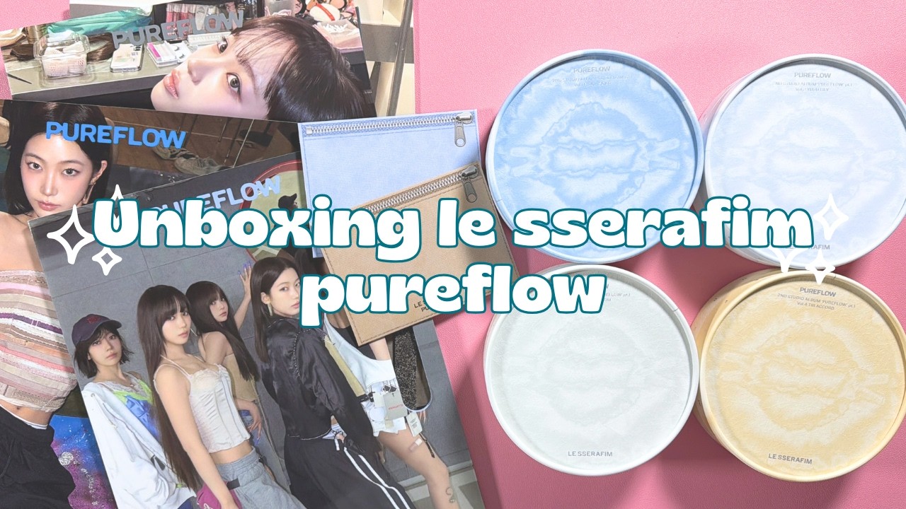 Album Unboxing ✶ le sserafim pureflow ✶ all versions + target
