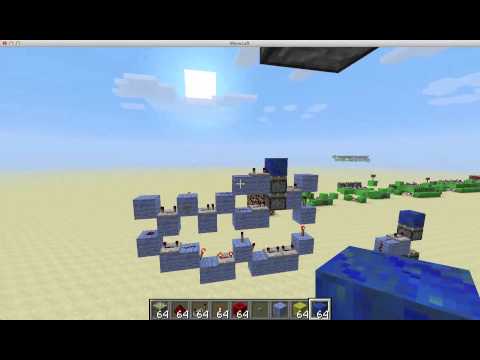 Redstone Tutorial : 1 Wide Button Pulse Double Extender