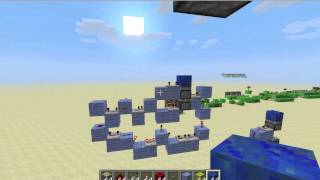 Redstone Tutorial : 1 Wide Button Pulse Double Extender