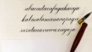 Copperplate Calligraphy Spacing Practice - the a-necklace