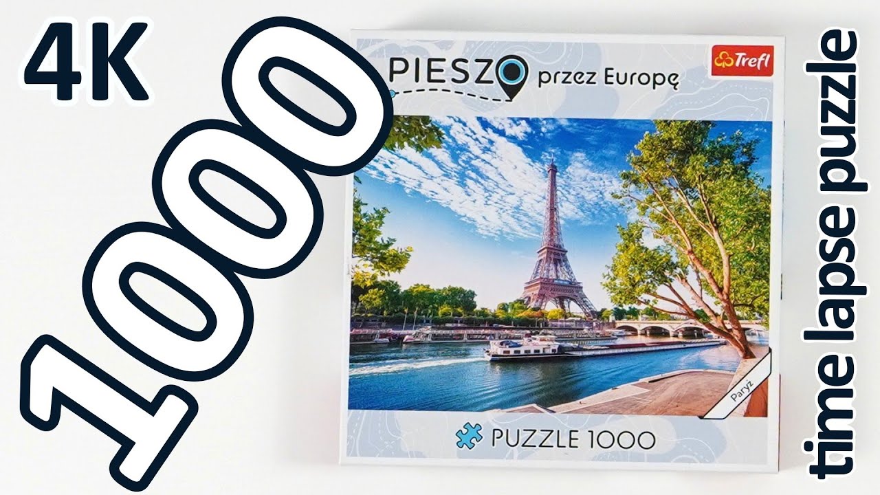 Puzzle time lapse - 1000 Trefl - Paris (4K) - YouTube