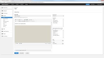Creating blog posts in Adobe Business Catalyst