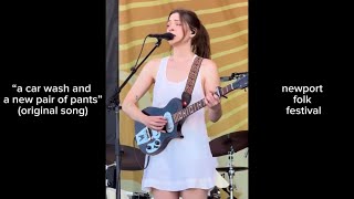 lizzy mcalpine - “a car wash and a new pair of pants” (original song) @ newport folk festival