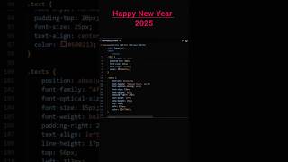Happy New year project using html css and JavaScript | #coding #shortfeed