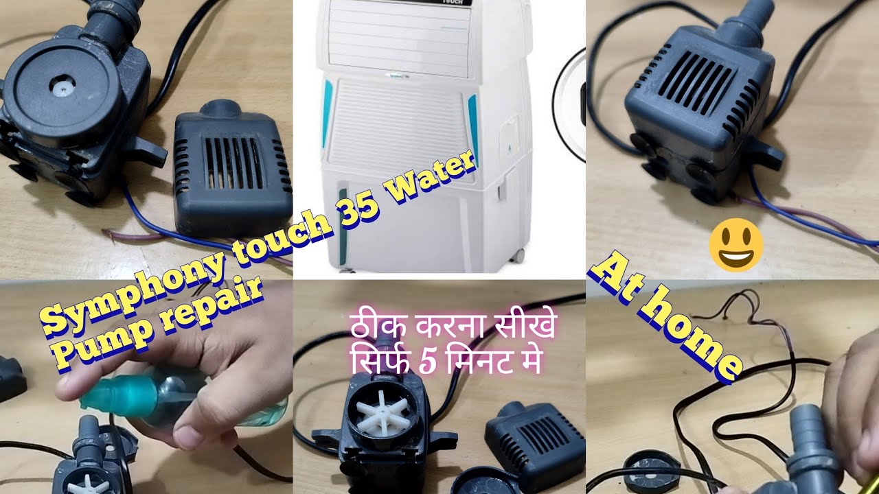 how to repair symphony cooler touch 35 water pump 2023 model at home
