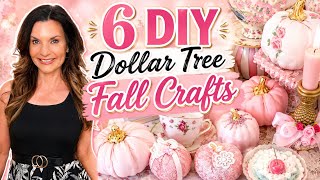 🌸🍂 6 DIY Shabby Chic Dollar Tree Fall DIYs! Cozy Cottage Decor on a Budget 🎀✨