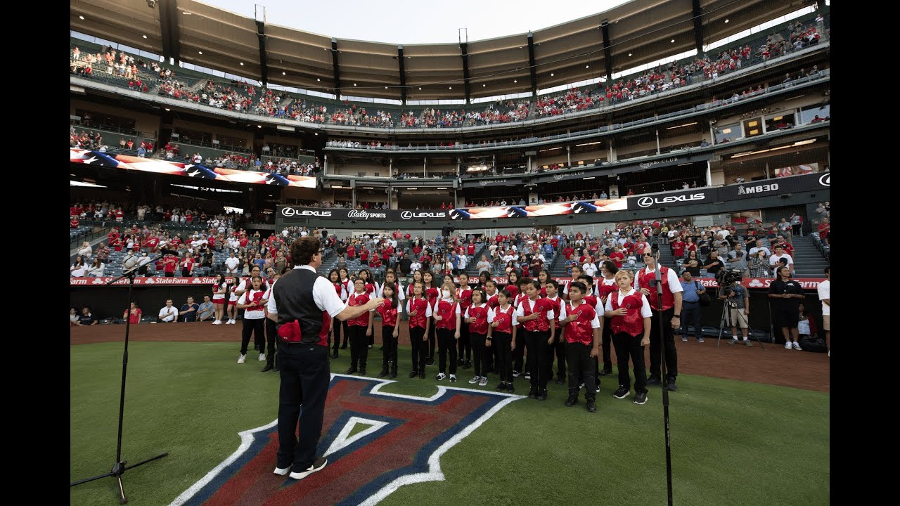 KidSingers National Anthem at the Angel's Stadium 2022