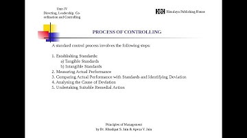 BBA SEM 1 - Principles of Management - Unit 5   Controlling