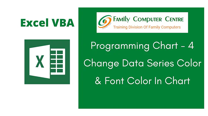 Excel VBA Tutorial | How to change the data series color and font color inside the chart