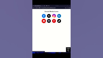 Responsive Social Media Icons with HTML & CSS | Modern Frontend Project #html #css #coding