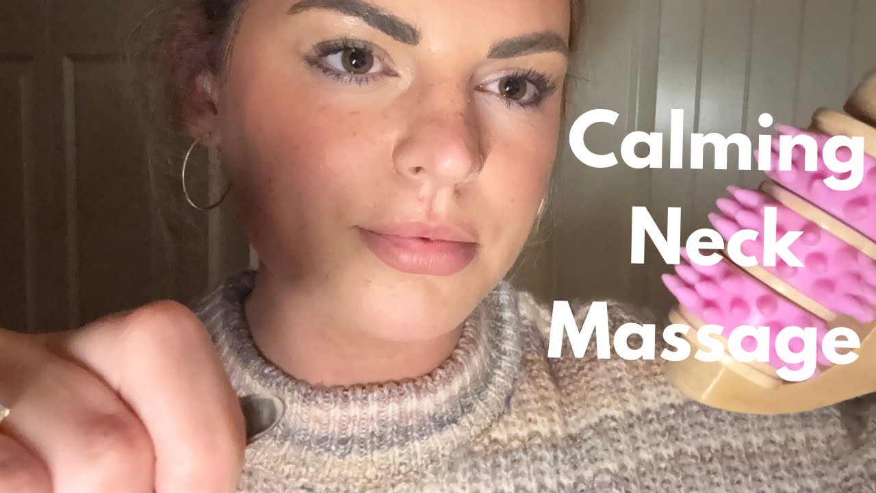 ASMR Neck & Deep Tissue Massage | Lotion, Roller & Whispered Voice 