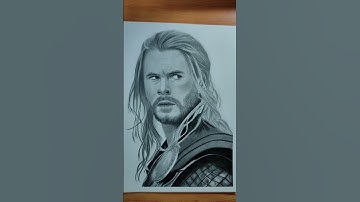 Chris Hemsworth (Thor) Pencil Drawing #shorts #youtubeshorts