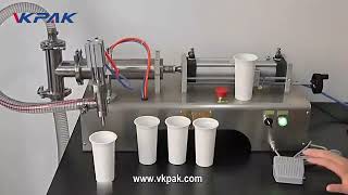 Semi Auto Single Head Liquid Piston Filling Machine