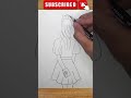 Draw a girl backside style shorts youtubeshorts tajikisketch