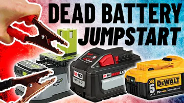 DEAD TOOL BATTERY JUMPSTART HACK - Ryobi, Dewalt, Milwaukee ⚡⚡⚡