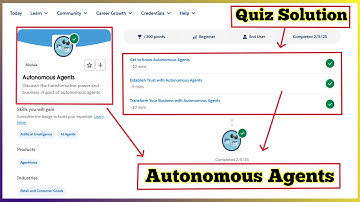 Autonomous Agents | Salesforce Trailhead | Quiz Solution