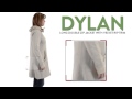 dylan Long Double Zip Jacket with Velvet Rip Trim - Slub Cotton (For Women)