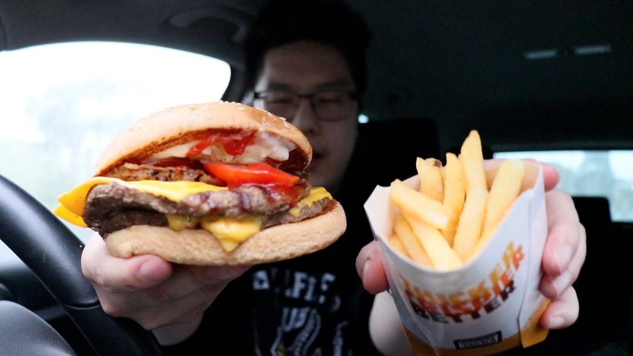 Eating Hungry Jack's Ultimate Double Whopper! YouTube