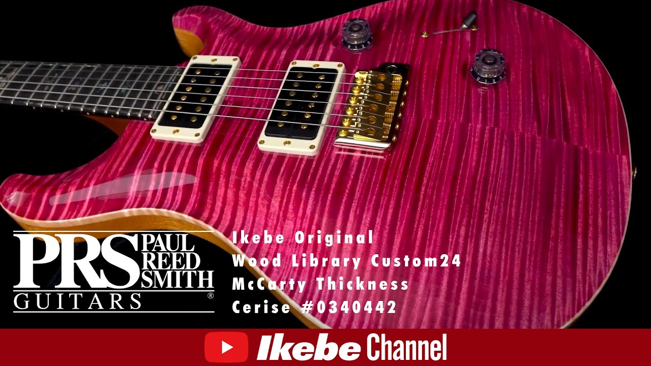 【P.R.S.】Ikebe Original Wood Library Custom24 McCarty Thickness Cerise # 0340442