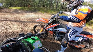 KTM SXF250 and Arctic Cat DVX 400 Riding Little O Motorsport Trail