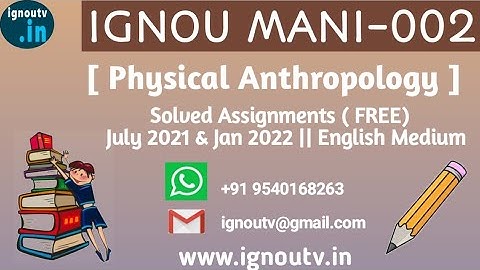 IGNOU MANI-002 Solved Assignment July 2021 & Jan 2022 [FREE] || IGNOU MAAN || IGNOU TV || IGNOU ||