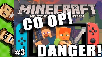 Spider Spawner! Minecraft 2-Player SPLIT SCREEN Co-Op! (Nintendo Switch) Part 3 | The Basement