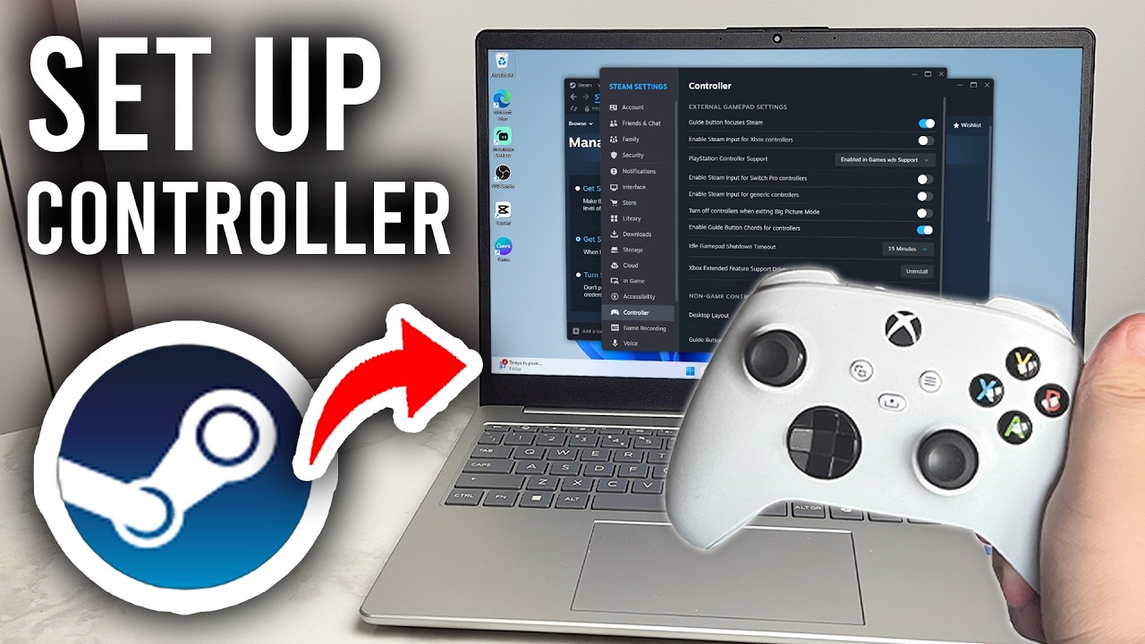 How To Setup Any Controller On Steam - Step By Step - YouTube