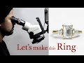 Making a 18k yellow gold 2ct Diamond  engagement ring, How to make handmade jewellery