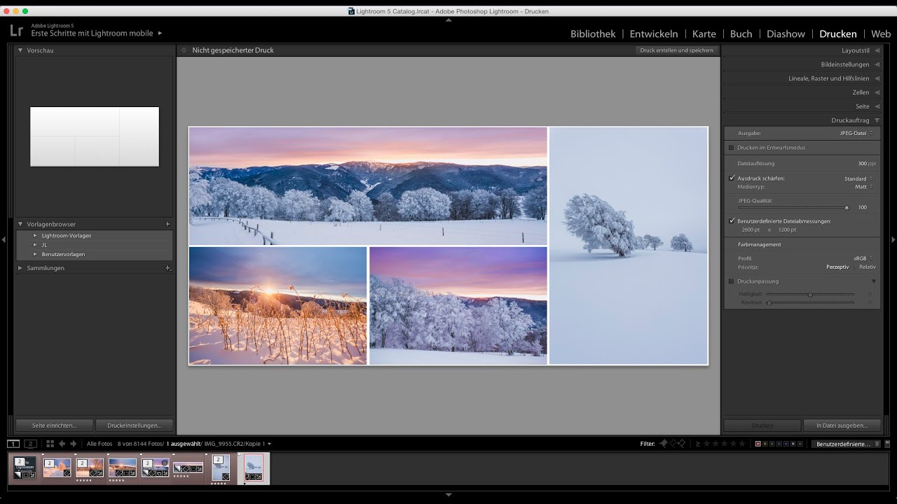 Lake Lightroom Tutorials Das Druckmodul Ist Nicht Nur Zum Drucken Youtube