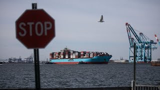 Baltimore Harbor Ship Traffic Moves to East Coast Ports