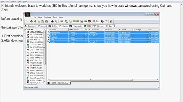 How to crack windows password using Cain and Abel