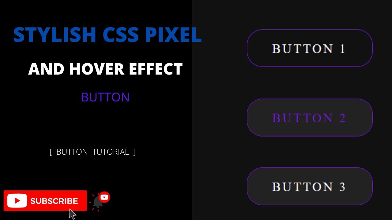 Stylish CSS pixel and Hover animate button effects using Only HTML ...