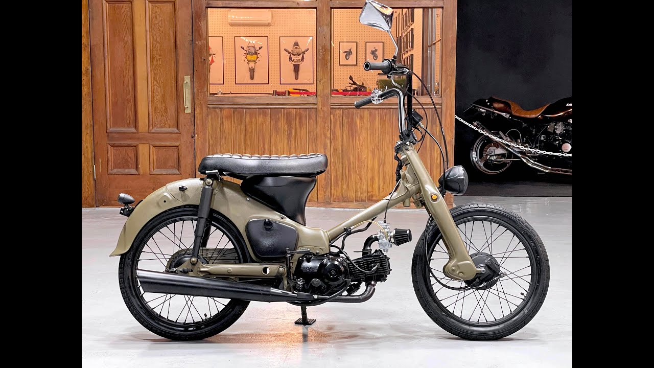 ホンダ スーパーカブ カブ 70 オフロード仕様 スーパートラップマフラー ベージュに装済み HONDA SuperCub70 C70 - ホンダ スーパーカブ70 - 社外マフラー