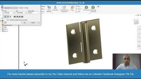 Video Tutorial: How to make a simple hinge with motion in just 3 minutes, in Autodesk Inventor