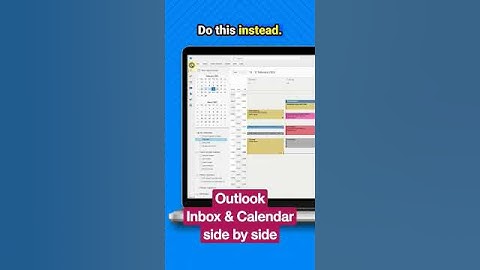 place you #outlook #inbox and #calendar side by side with this #pctip and #howto #microsoft
