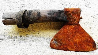 Old Rusty Bushcraft Axe Restoration