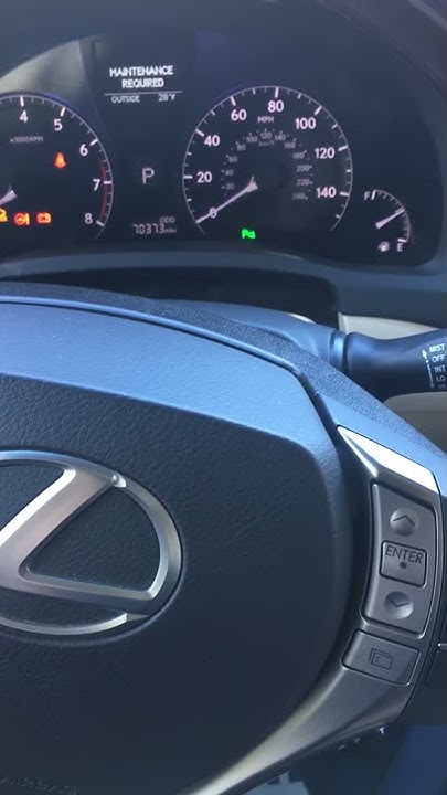 2014 Lexus RX 350 maintenance required light reset oil change life