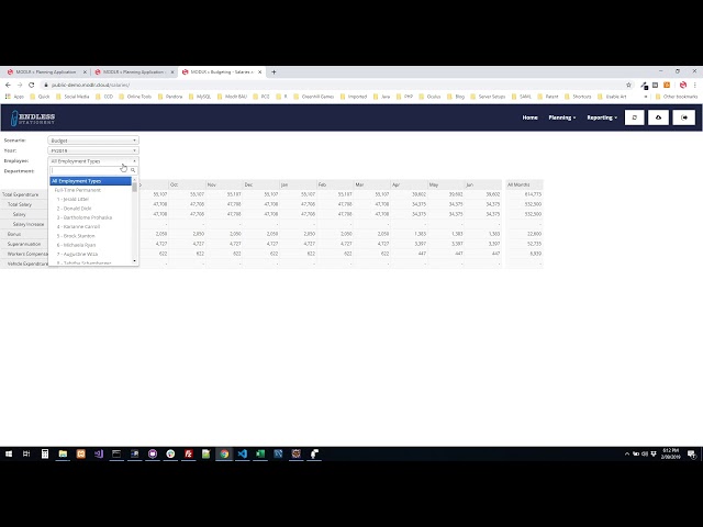 MODLR Solutions - Annual Budgeting Demo