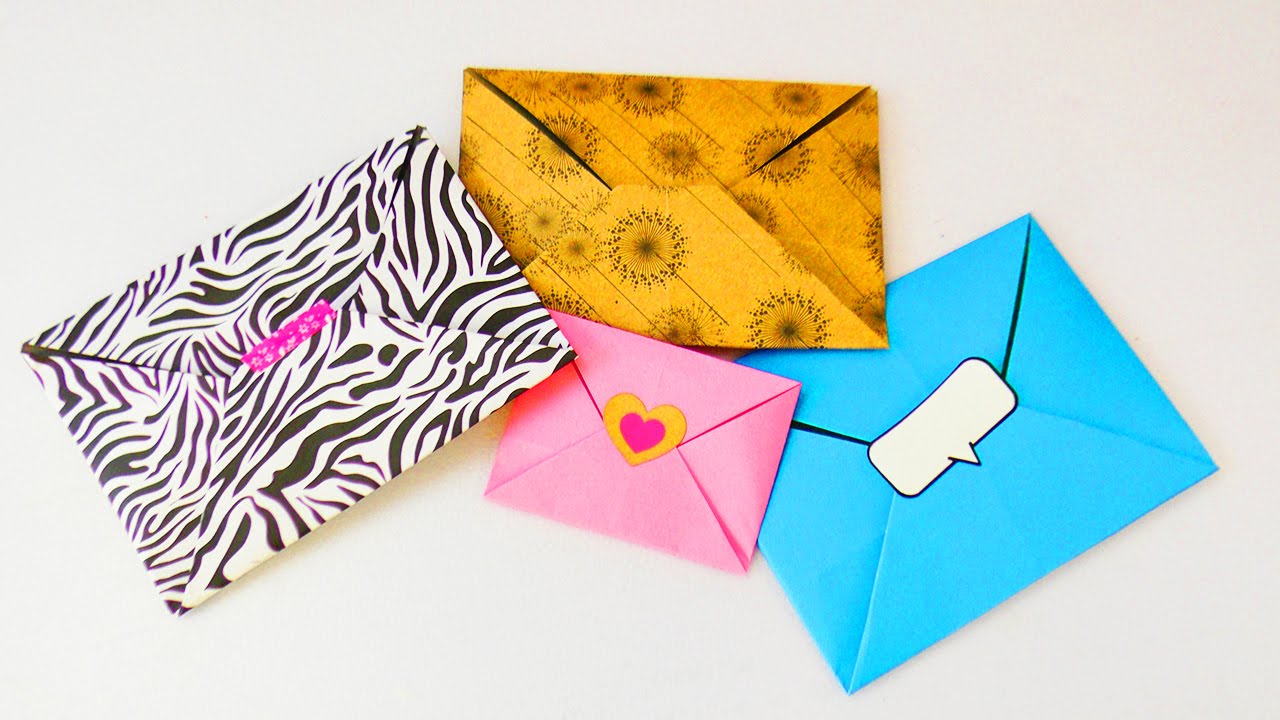 Süßen Origami Umschlag Falten Super Einfach Schnell Liebesbriefe Gestalten Gutschein