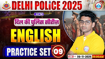 Delhi Police English Classes 2025 | Delhi Police HCM English Practice Set 09 | English By Vipin Sir
