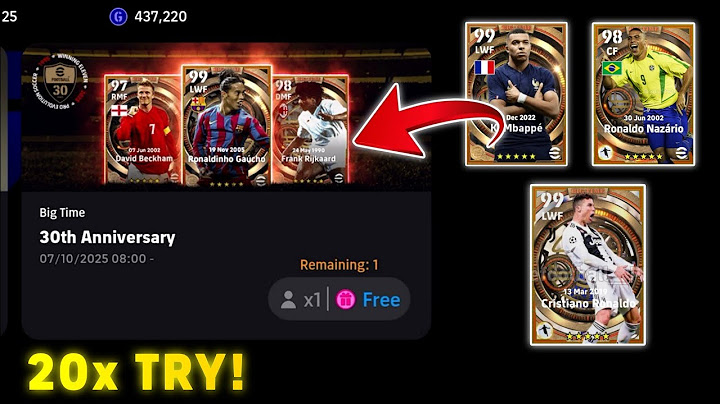 20× Free Bigtime Try! When & How To Get | Bigtime Ronaldinho & Beckham Pack In eFootball 2025