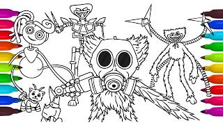 Poppy Playtime Chapter 4 Coloring Book 🎨 | Dark Character Color Reveal (Satisfying & Creepy) #ac1102