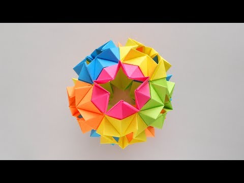 Kusudama ball of paper Star Origami Kusudama by MasikBon