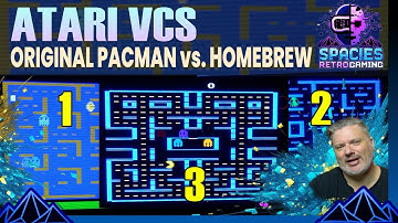 Atari Original Pacman vs Homebrew #atari #retrogaming #vcs #atari2600
