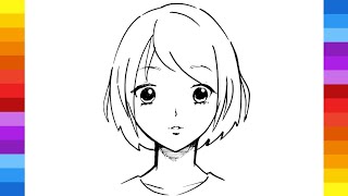 HOW TO DRAW A CUTE ANIME GIRL FACE (Part-1), by Alisha