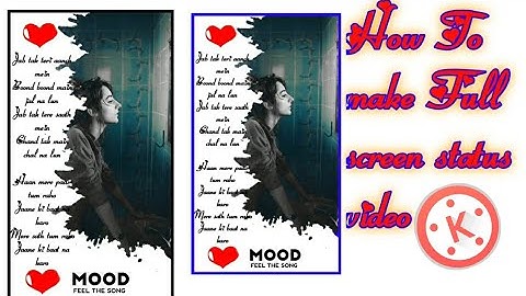 How To MakeTrending Full Screen Flying Heart whatsapp status video in kinemaster