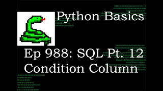 Python Basics Tutorial Our SQL Journey Pt 12 Case, like and lower | Creating a new Condition Column