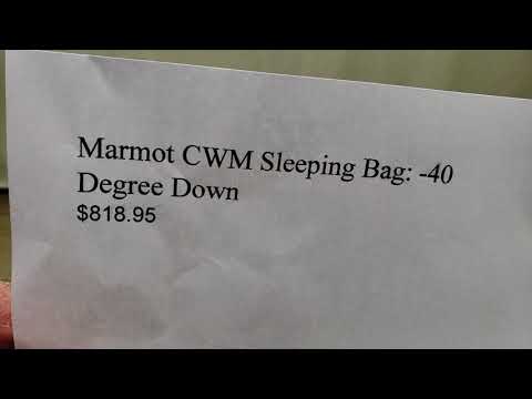 Marmot CWM Sleeping bag -40 degree  Down =BEEFY.