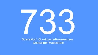 [Video] Linie 733 | Düsseldorf, St.-Vinzenz-Krankenhaus - Düsseldorf-Hubbelrath | 2021